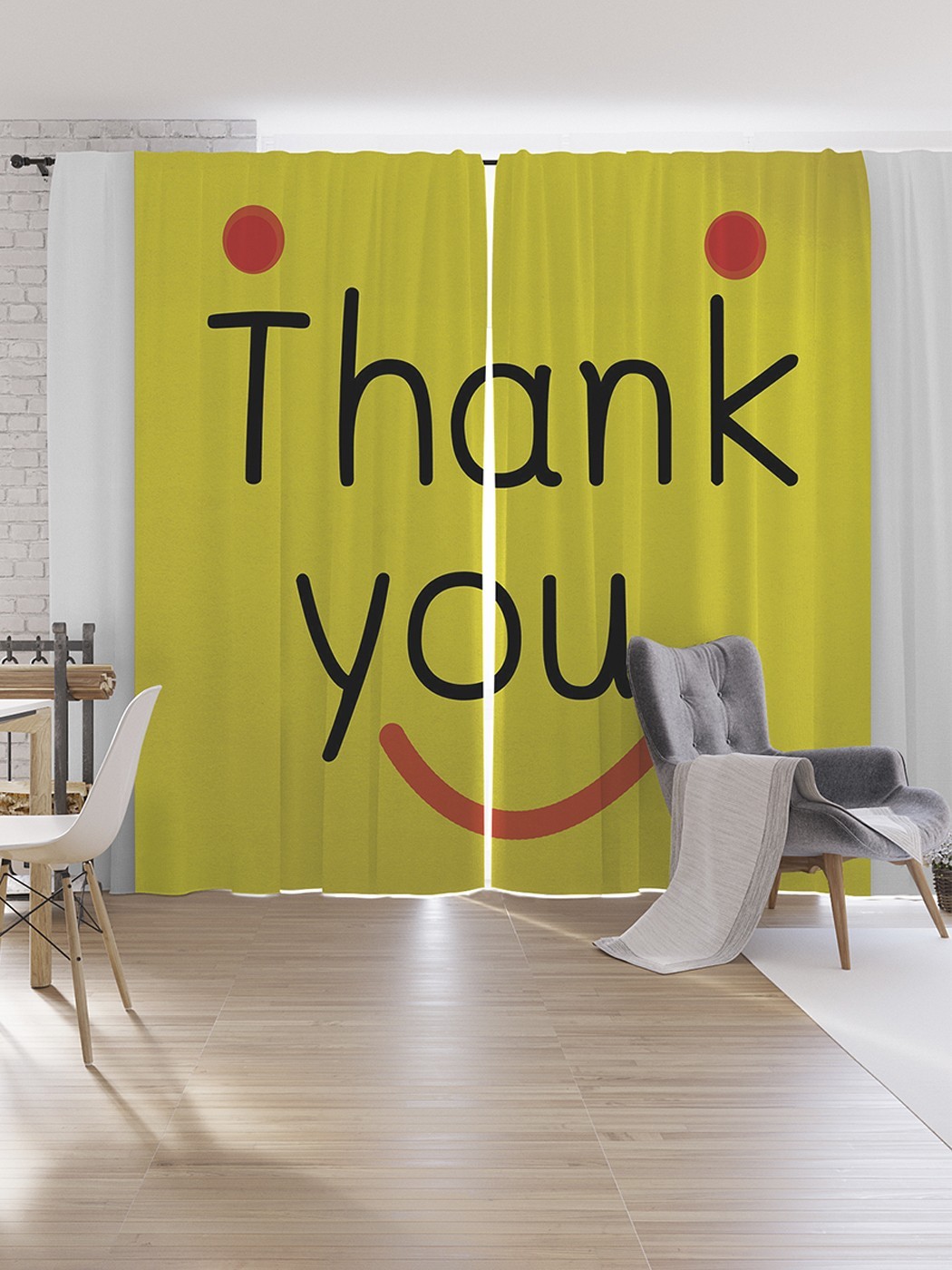 

Шторы под лён JoyArty "Благодарная улыбка", серия Oxford DeLux, 340х265 см, Благодарная улыбка