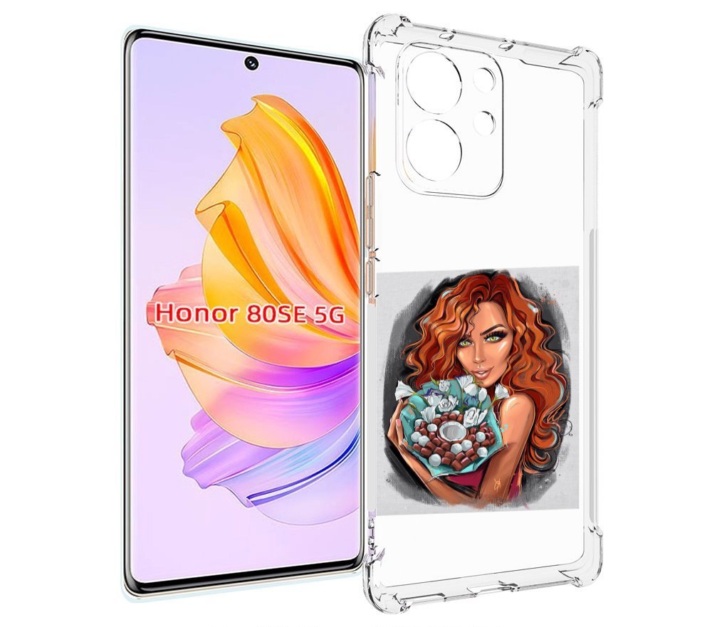 

Чехол MyPads девушка-с-кокосовым-букетом женский для Honor 80 SE, Прозрачный, Tocco