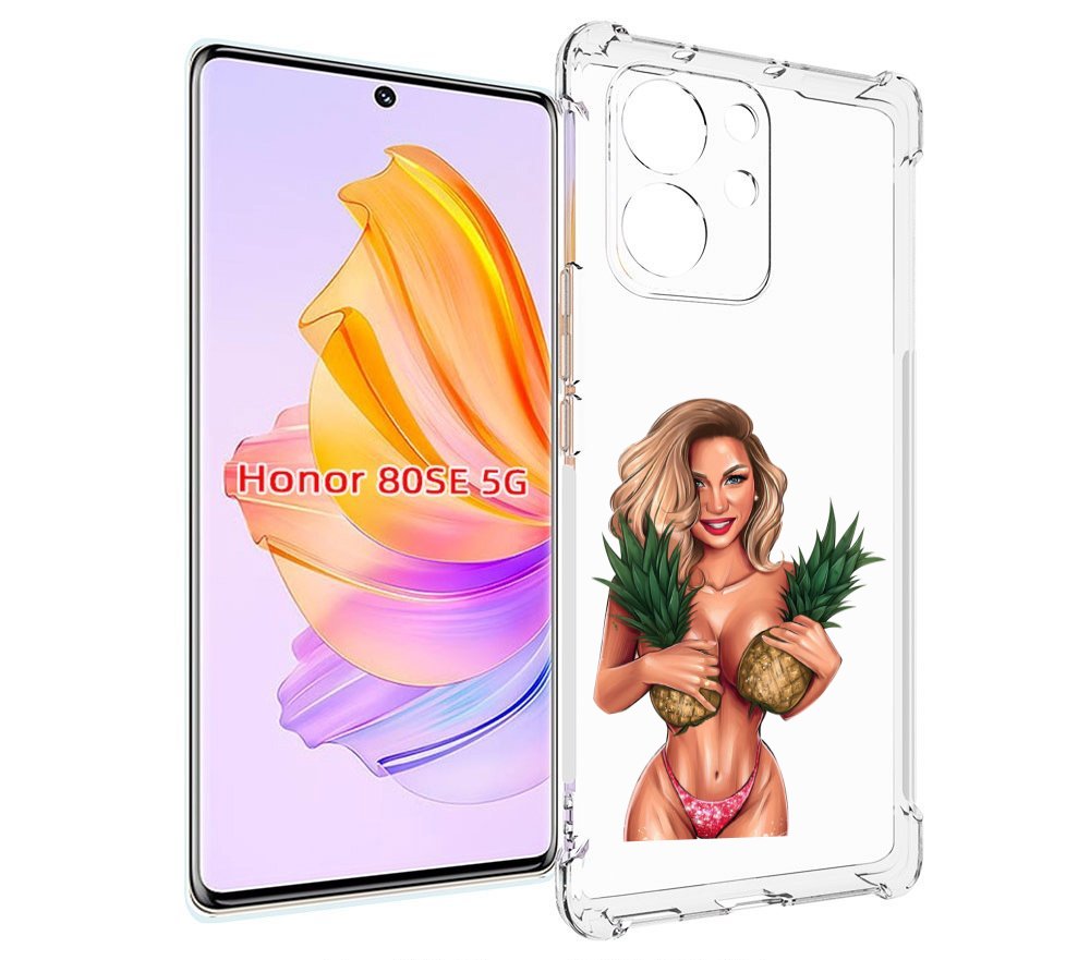 

Чехол MyPads девушка-с-ананасами женский для Honor 80 SE, Прозрачный, Tocco