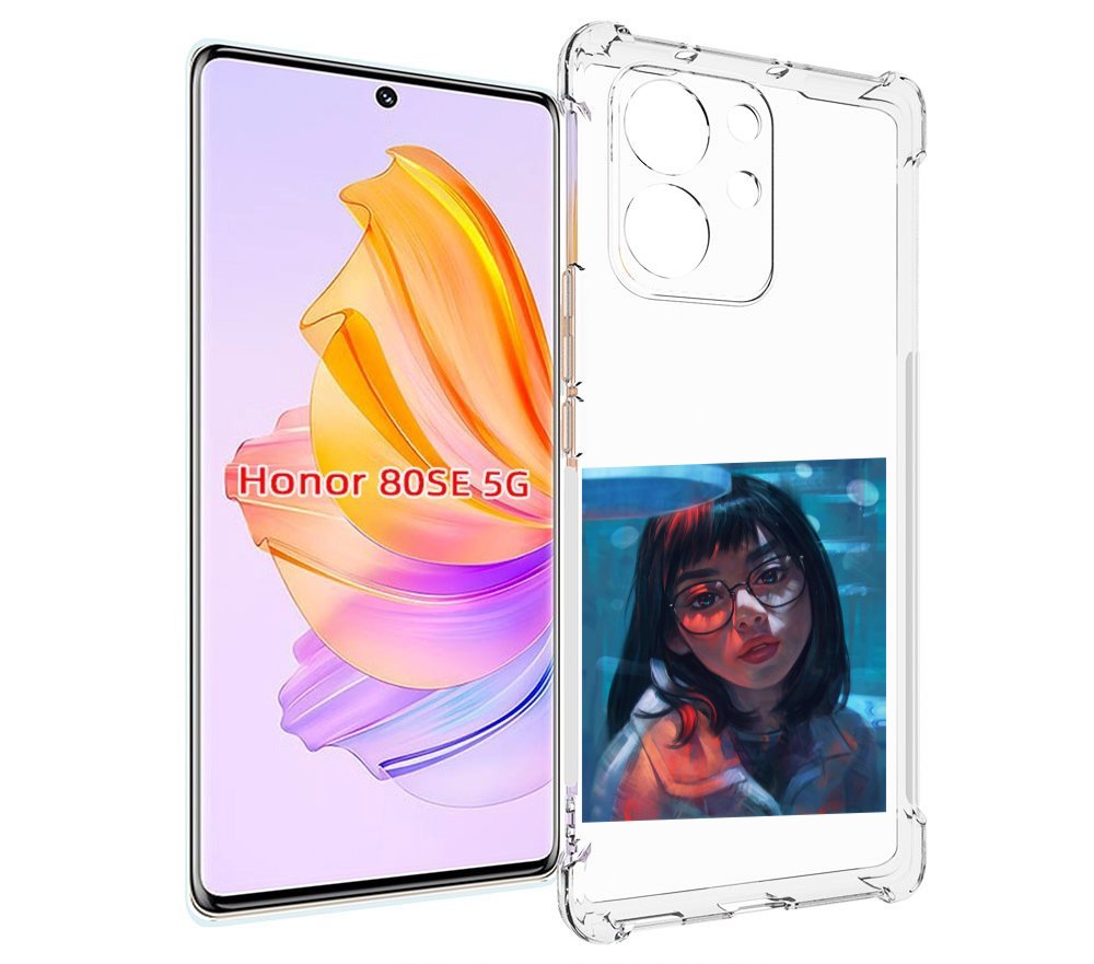 

Чехол MyPads девушка-под-красным-светом для Honor 80 SE, Прозрачный, Tocco