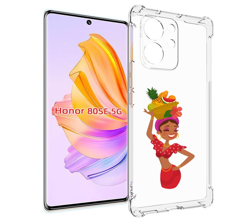 

Чехол MyPads девушка-мулатка для Honor 80 SE, Прозрачный, Tocco