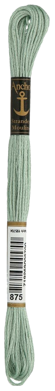 

Нитки мулине Anchor Stranded Cotton 4635000-00875 8 м зеленый