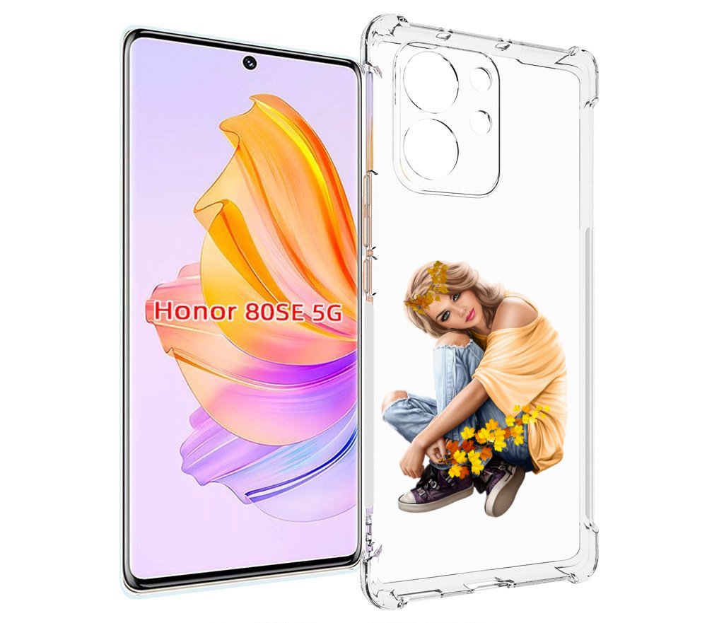 

Чехол MyPads девушка-в-цветочками женский для Honor 80 SE, Прозрачный, Tocco