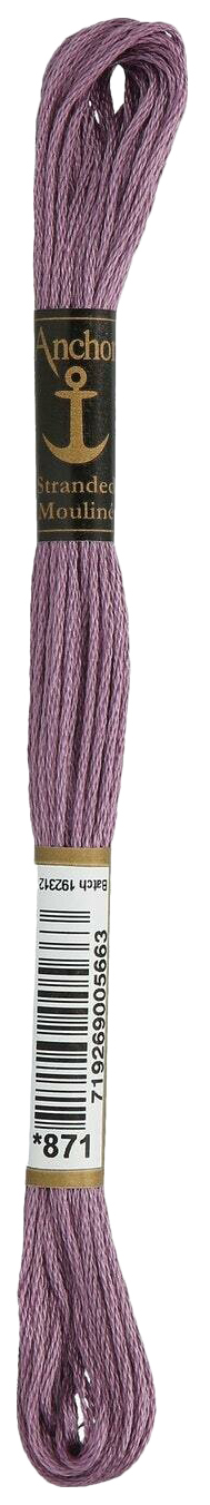 

Нитки мулине Anchor Stranded Cotton 4635000-00871 8 м розовый