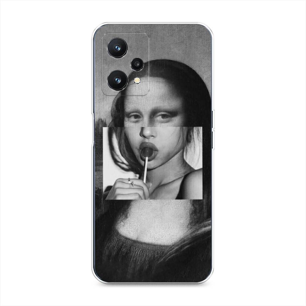 

Силиконовый чехол "Mona Lisa sucking lollipop" на Realme 9 5G, Серый