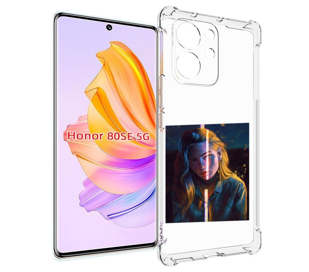 

Чехол MyPads девушка-в-тени для Honor 80 SE, Прозрачный, Tocco