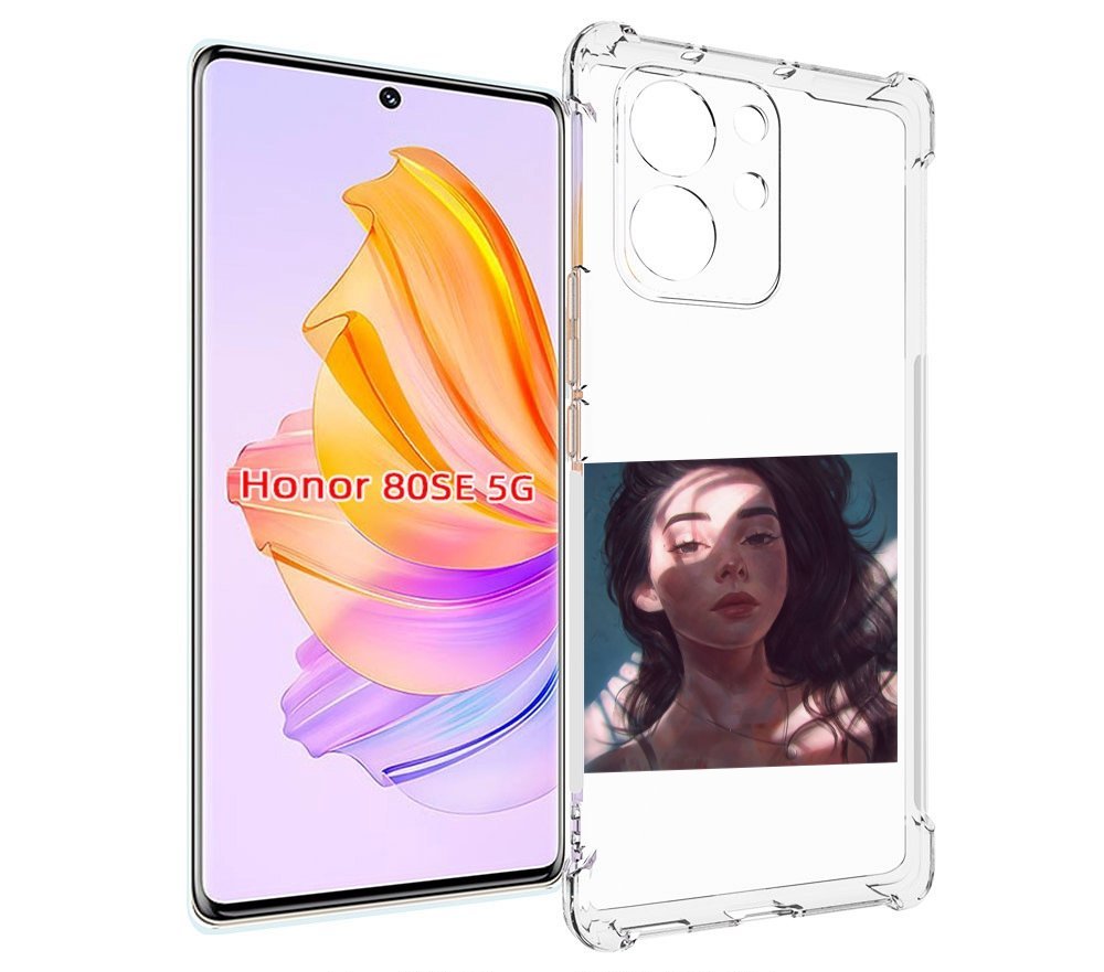 Чехол MyPads девушка-в-лучах женский для Honor 80 SE
