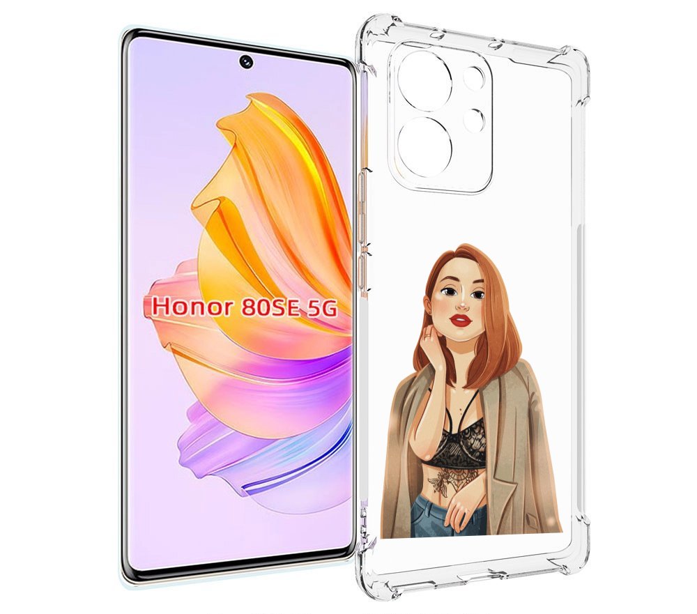 

Чехол MyPads девушка-в-кружевном-2 для Honor 80 SE, Прозрачный, Tocco