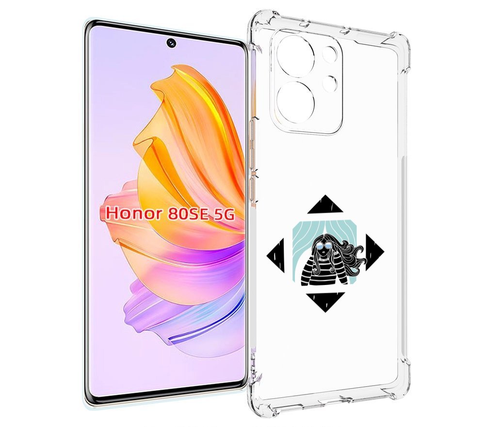 

Чехол MyPads девушка-в-квадратике для Honor 80 SE, Прозрачный, Tocco