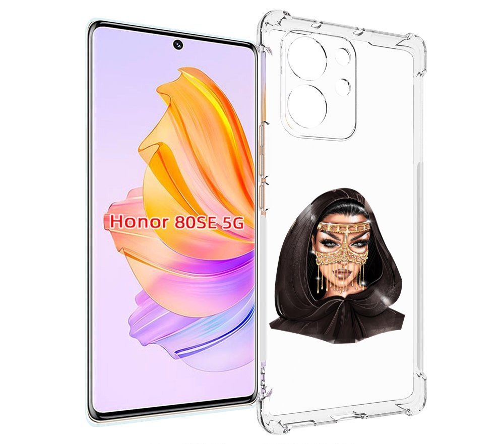 

Чехол MyPads девушка-в-золотой-маске для Honor 80 SE, Прозрачный, Tocco