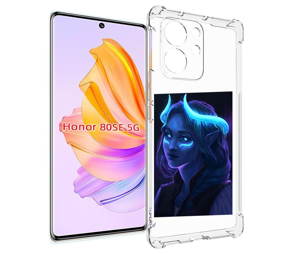 

Чехол MyPads девушка синяя ледяная женский для Honor 80 SE, Прозрачный, Tocco