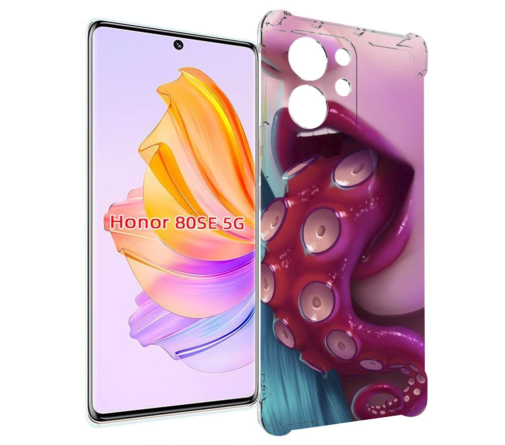 

Чехол MyPads девушка с щупальцой женский для Honor 80 SE, Прозрачный, Tocco