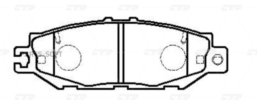 

Тормозные колодки Ctr задние дисковые gk1038