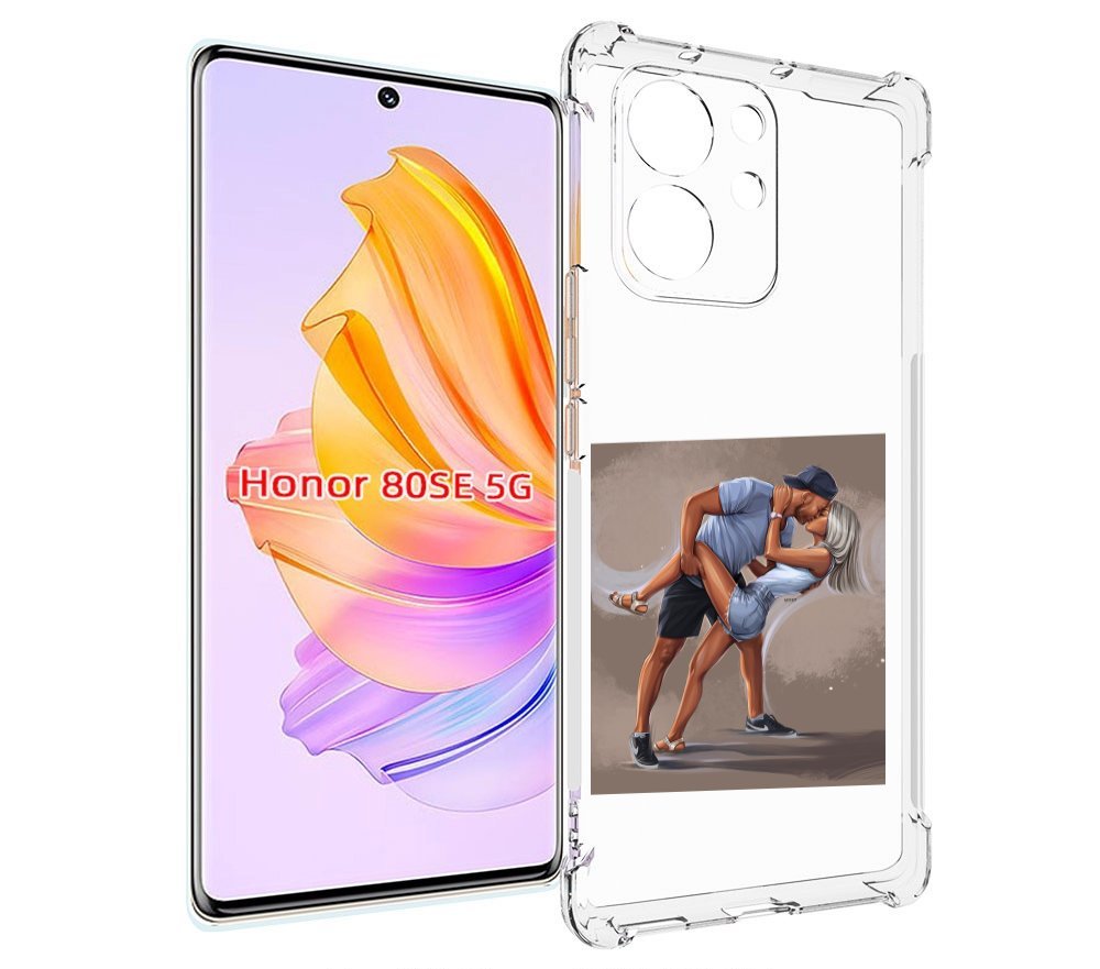 

Чехол MyPads девушка с парнем танцуют женский для Honor 80 SE, Прозрачный, Tocco