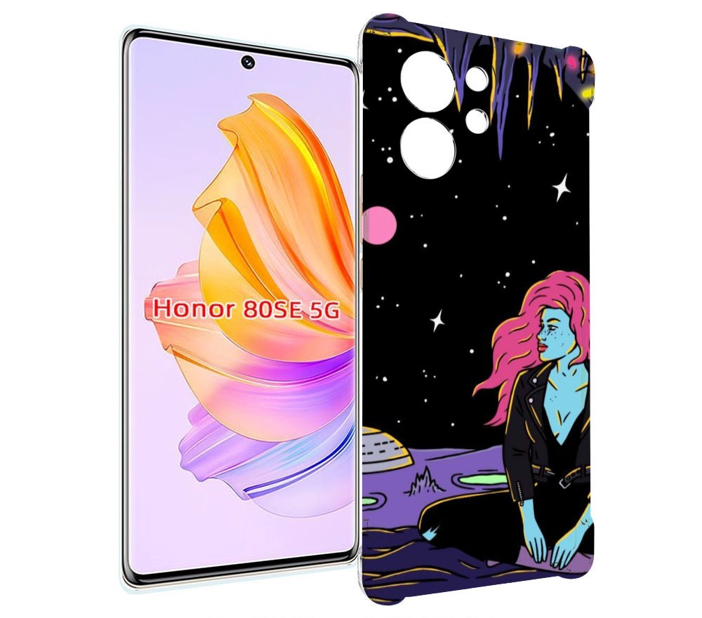 

Чехол MyPads девушка с красными волосами в космосе женский для Honor 80 SE, Прозрачный, Tocco