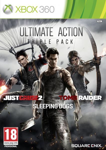 Игра Ultimate Action Triple Pack (Just Cause 2,Sl. Dogs,T. Raider) для Microsoft Xbox 360