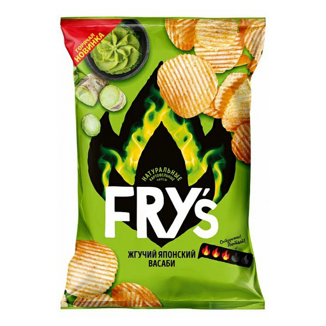 Чипсы картофельные Fry's Жгучий японский васаби 80 г