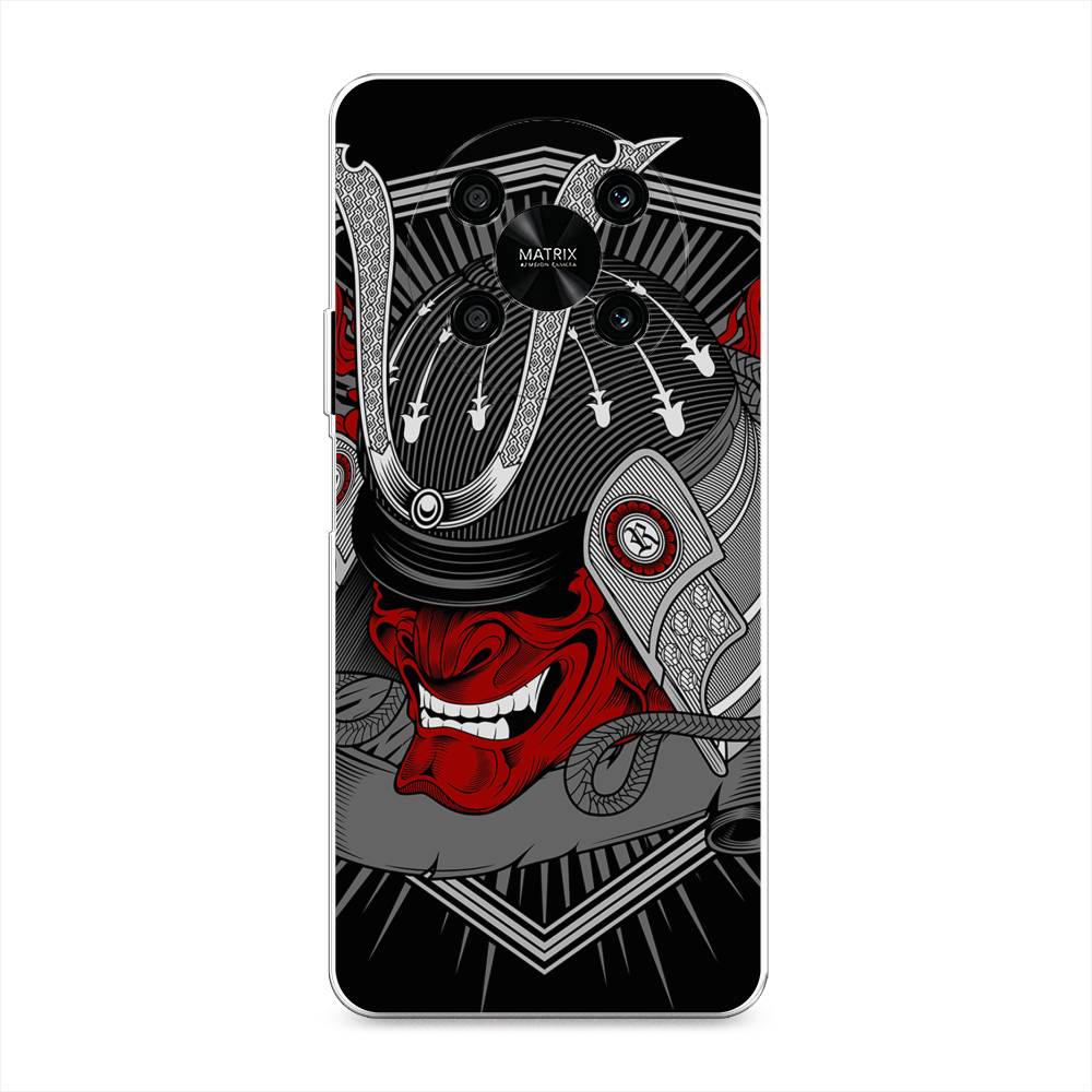 

Чехол на Honor X9 4G "Красная маска самурая", Белый;красный;черный, 6108150-4