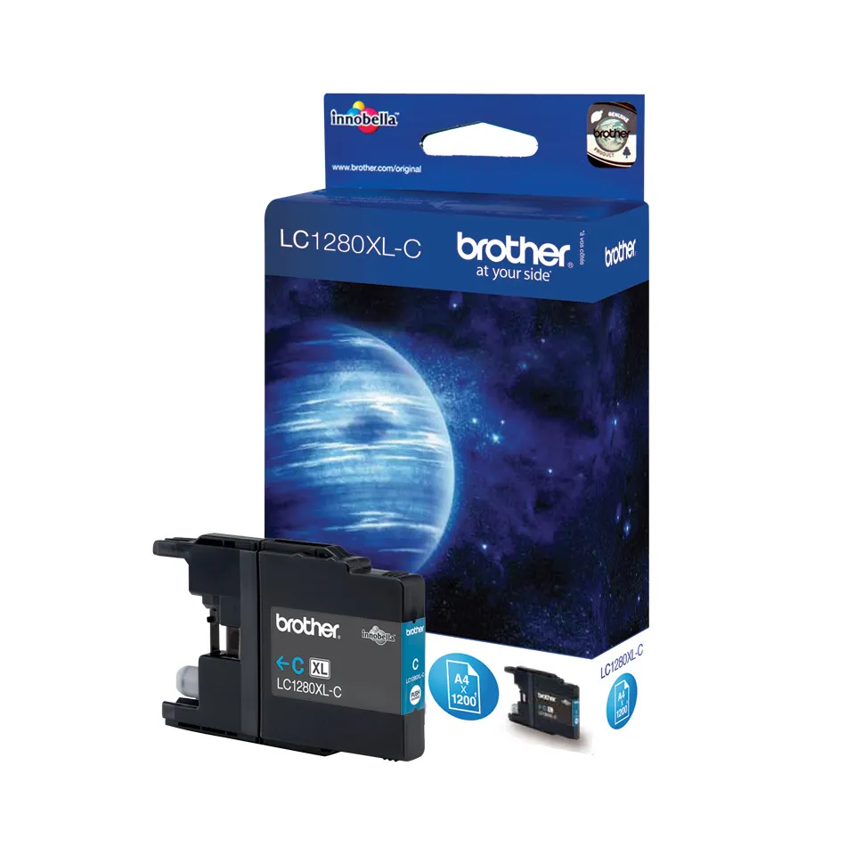 

Картридж для лазерного принтера Brother LC1280XLC голубой, оригинальный, LC1280XLC