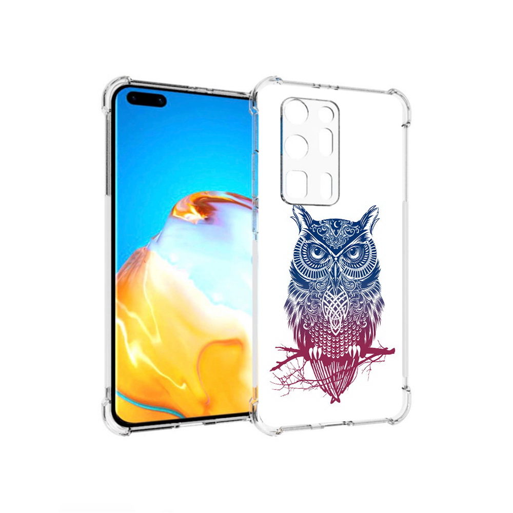 Чехол MyPads Tocco для Huawei P40 Pro+ хиппи сова