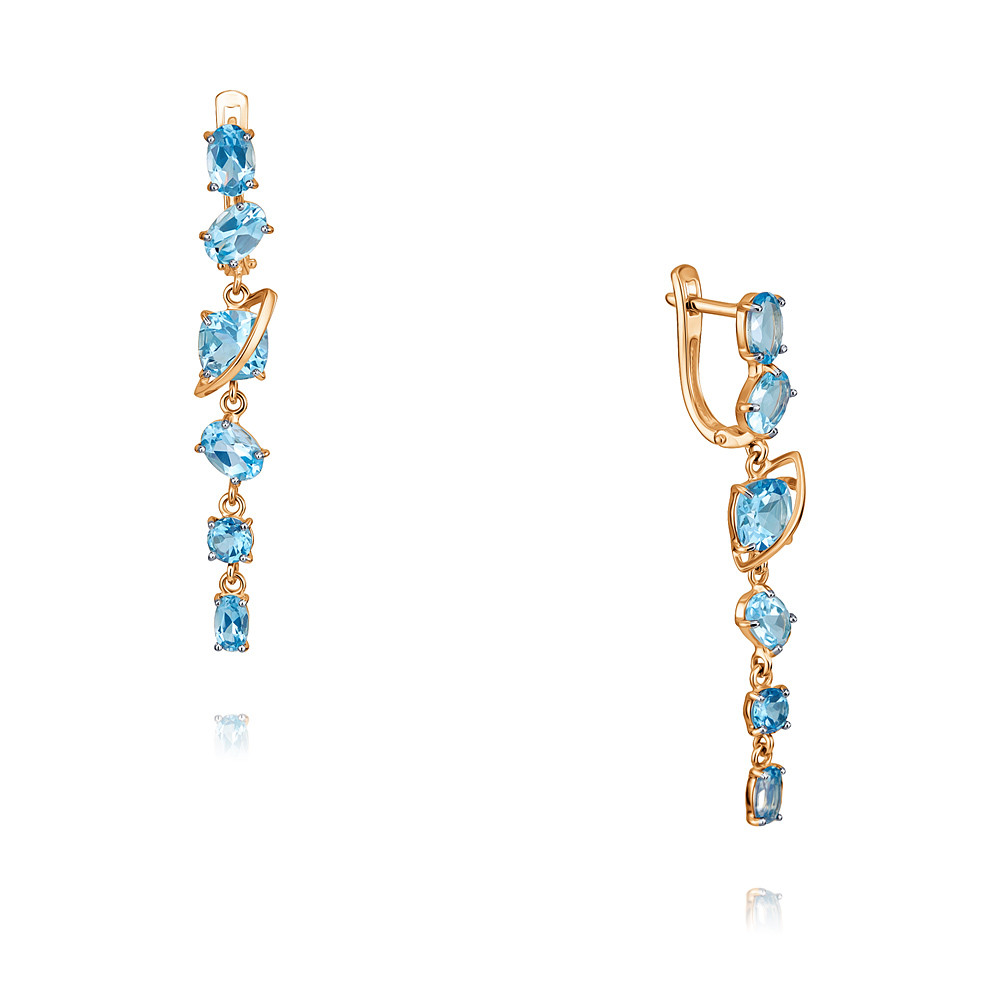 

Серьги из красного золота с топазом ADAMAS 24037177/01-А50-659, 24037177/01-А50-659