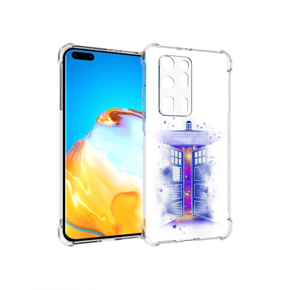 

Чехол MyPads Tocco для Huawei P40 Pro+ фиолетовый уголок абстракция, Прозрачный, Tocco