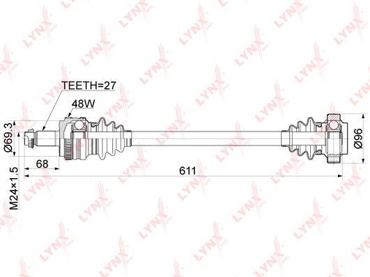 

LYNXAUTO Вал приводной