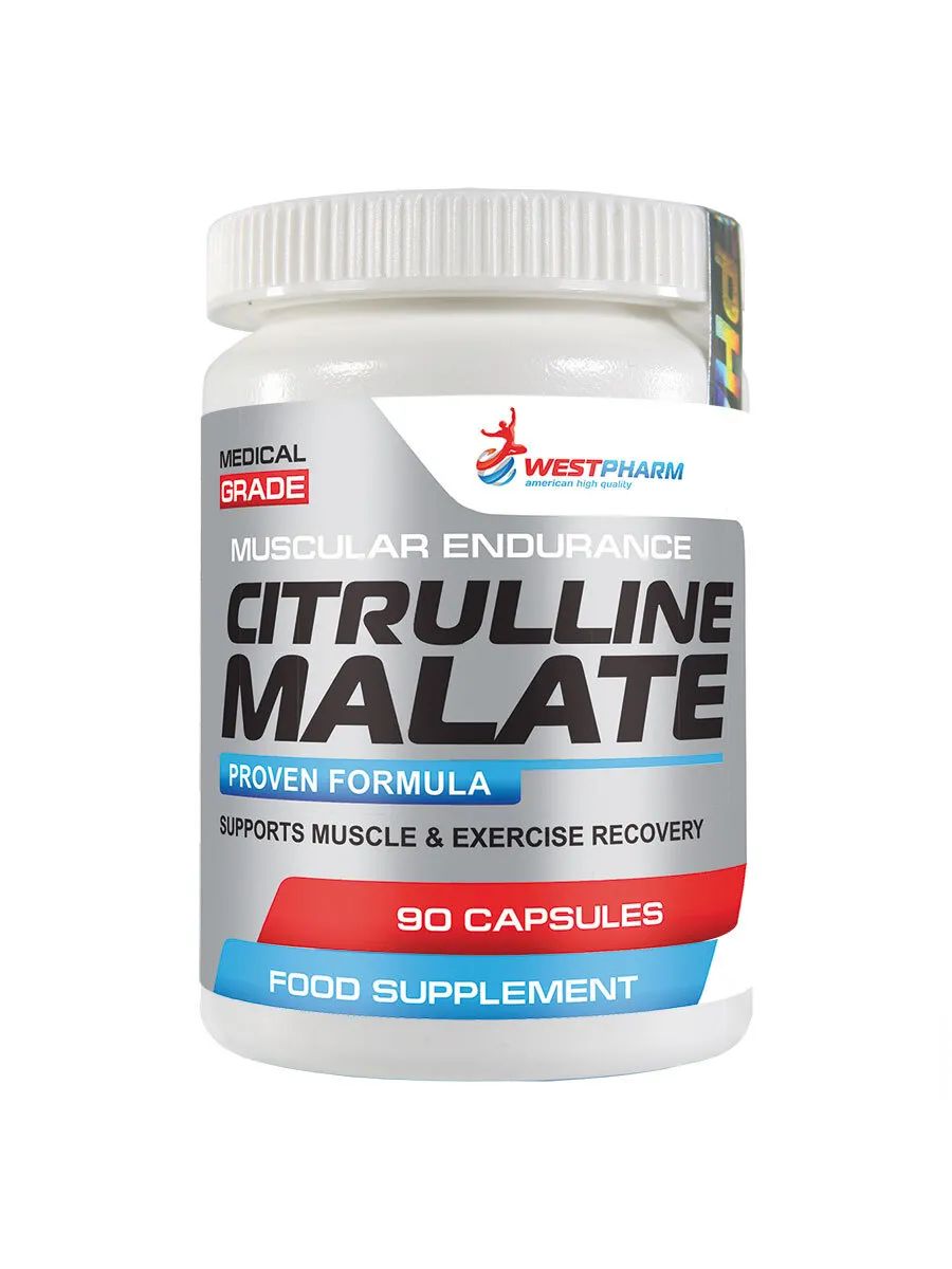 Аминокислоты WestPharm Citrulline Malate, 90 капсул/500мг