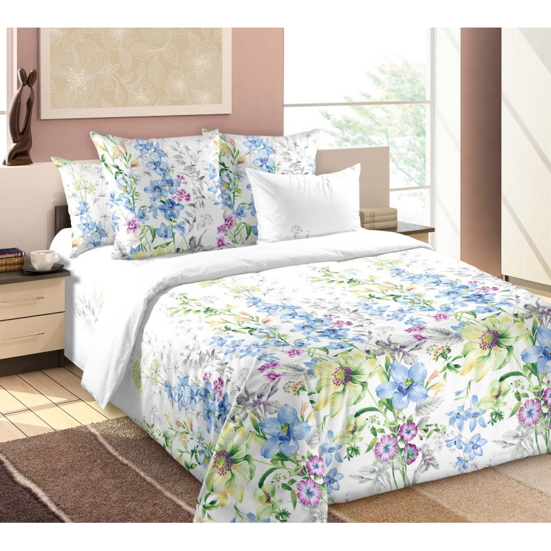 

Постельное белье Текс-Дизайн 2 спальное с европростыней поплин Джулия 1 гол, Джулия 1 гол