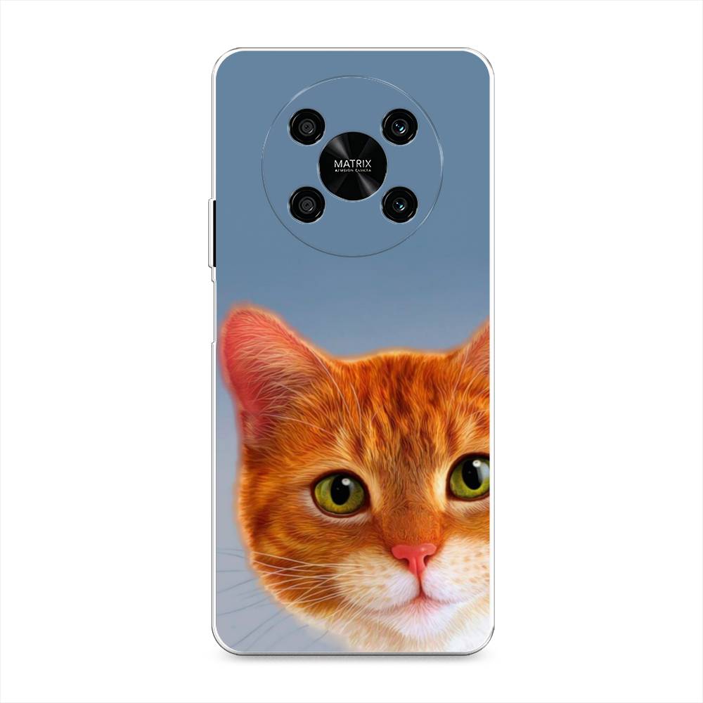 

Чехол на Honor X9 4G "Любопытный котик", Коричневый, 6108150-1