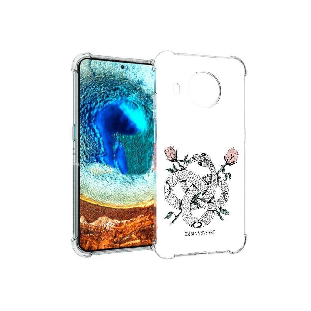 

Чехол MyPads Tocco для Nokia X20 нарисованная змея абстракция (PT159436.101.502), Прозрачный, Tocco