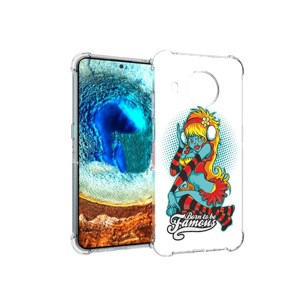 

Чехол MyPads Tocco для Nokia X20 нарисованная девушка в наушниках (PT159436.101.498), Прозрачный, Tocco