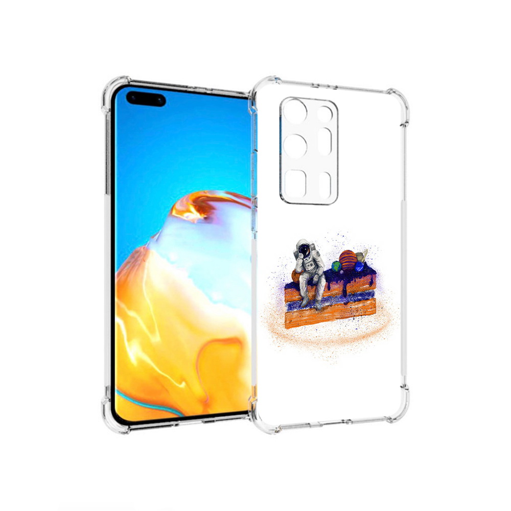 Чехол MyPads Tocco для Huawei P40 Pro+ торт с планетами
