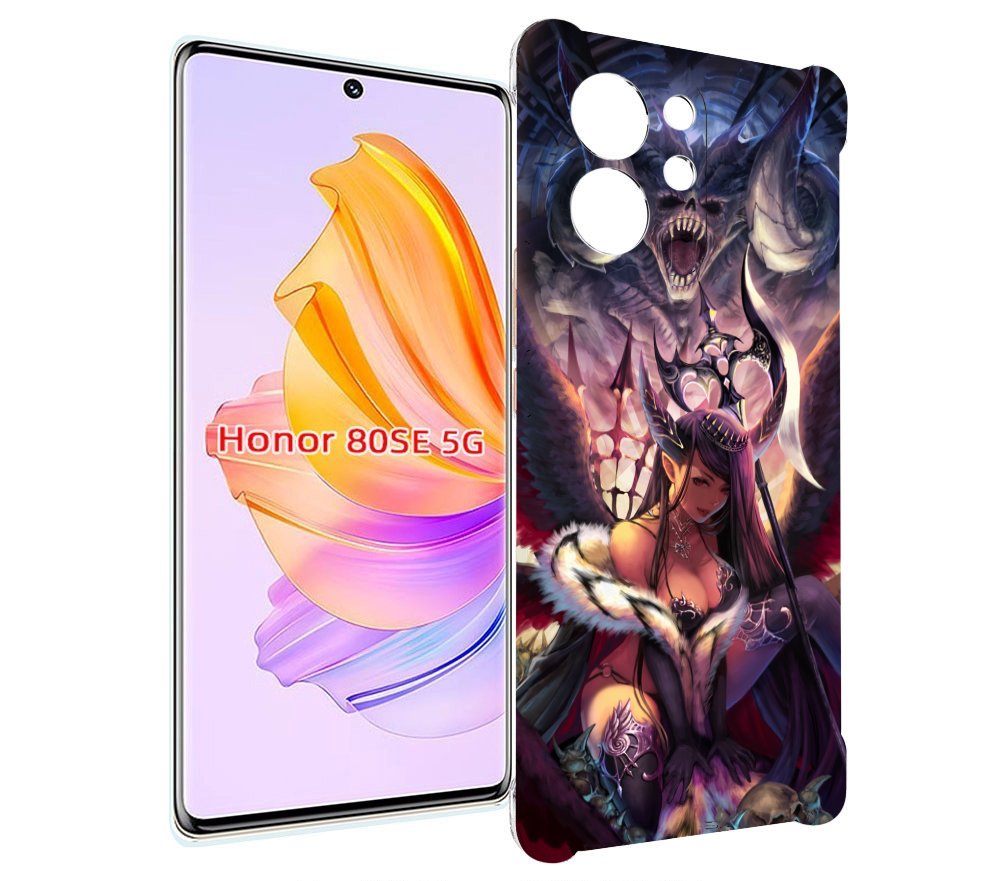 

Чехол MyPads девушка с демоном на фоне женский для Honor 80 SE, Прозрачный, Tocco