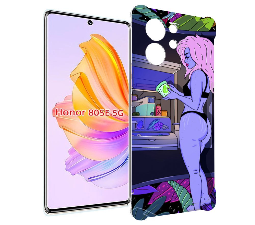 

Чехол MyPads девушка любит покушать женский для Honor 80 SE, Прозрачный, Tocco