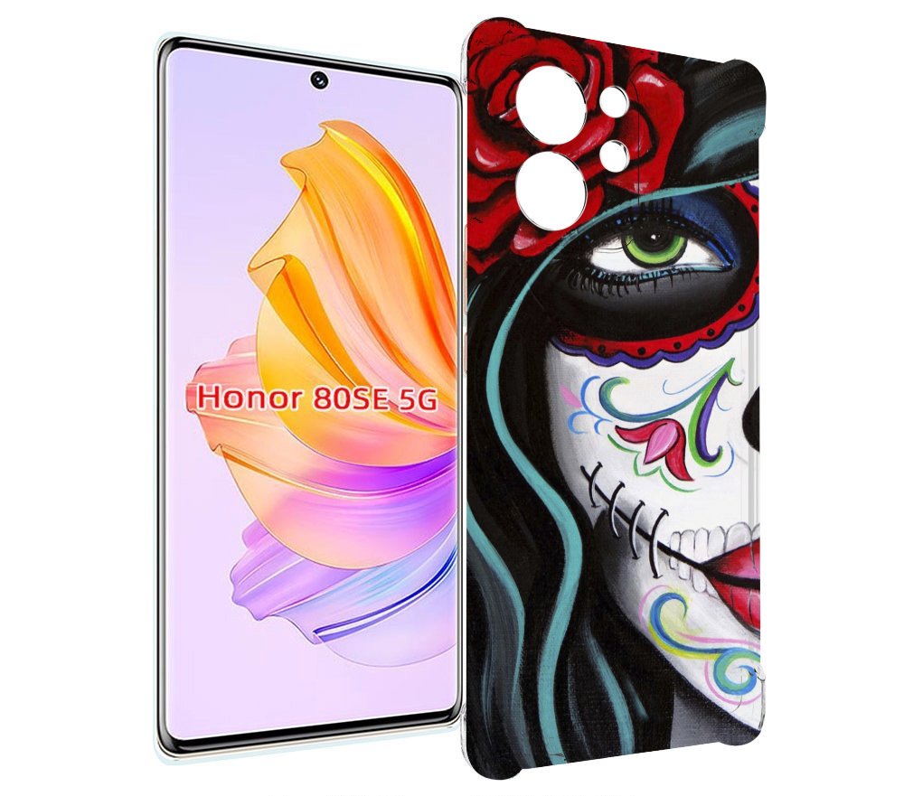 

Чехол MyPads девушка в масочке расписная женский для Honor 80 SE, Прозрачный, Tocco