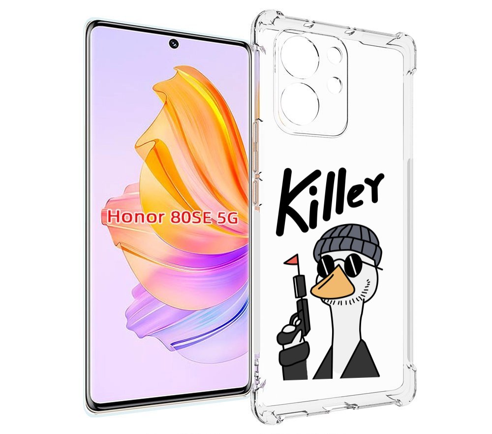 

Чехол MyPads гусь-с-пистолет для Honor 80 SE, Прозрачный, Tocco