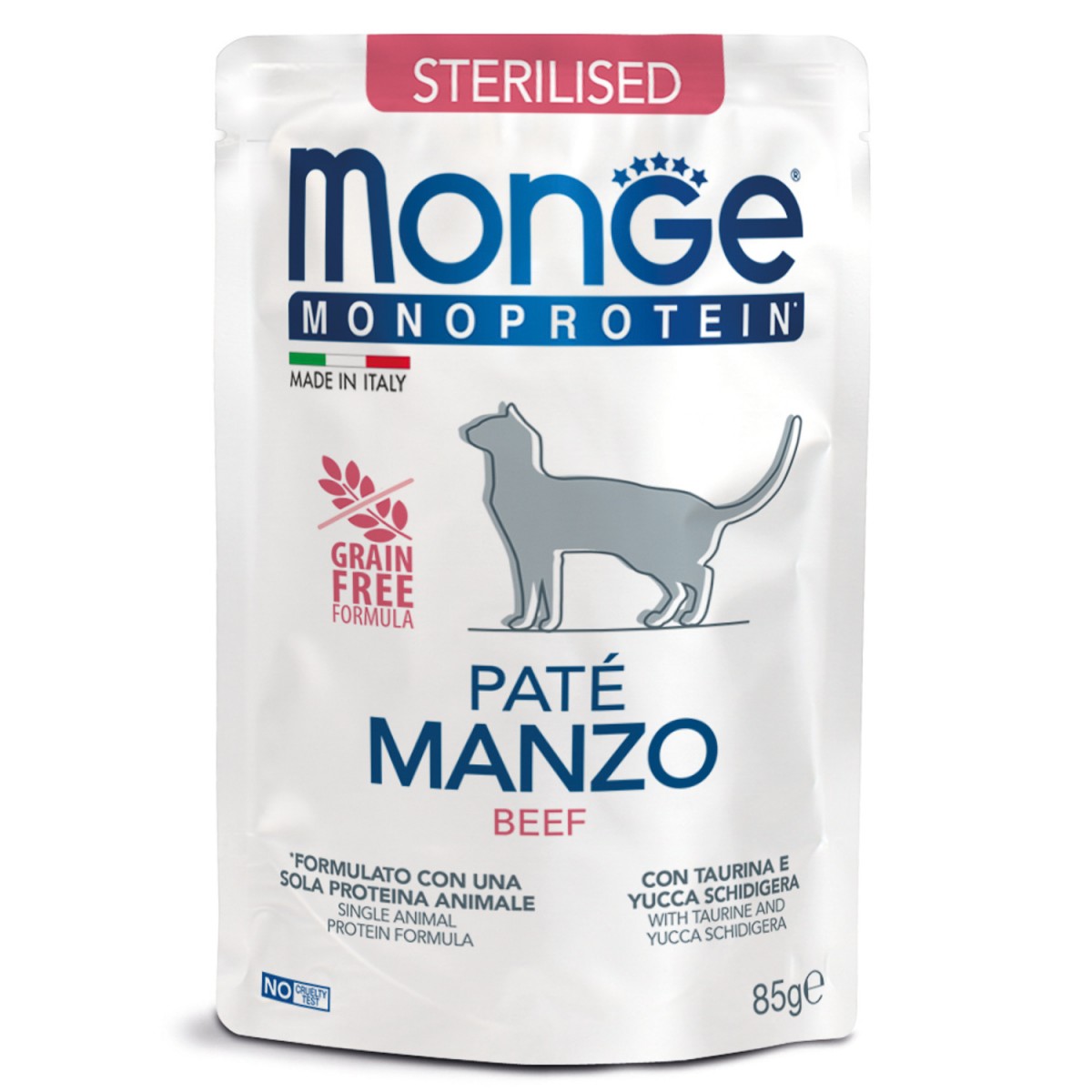 фото Влажный корм для кошек monge monoprotein , говядина, 85г
