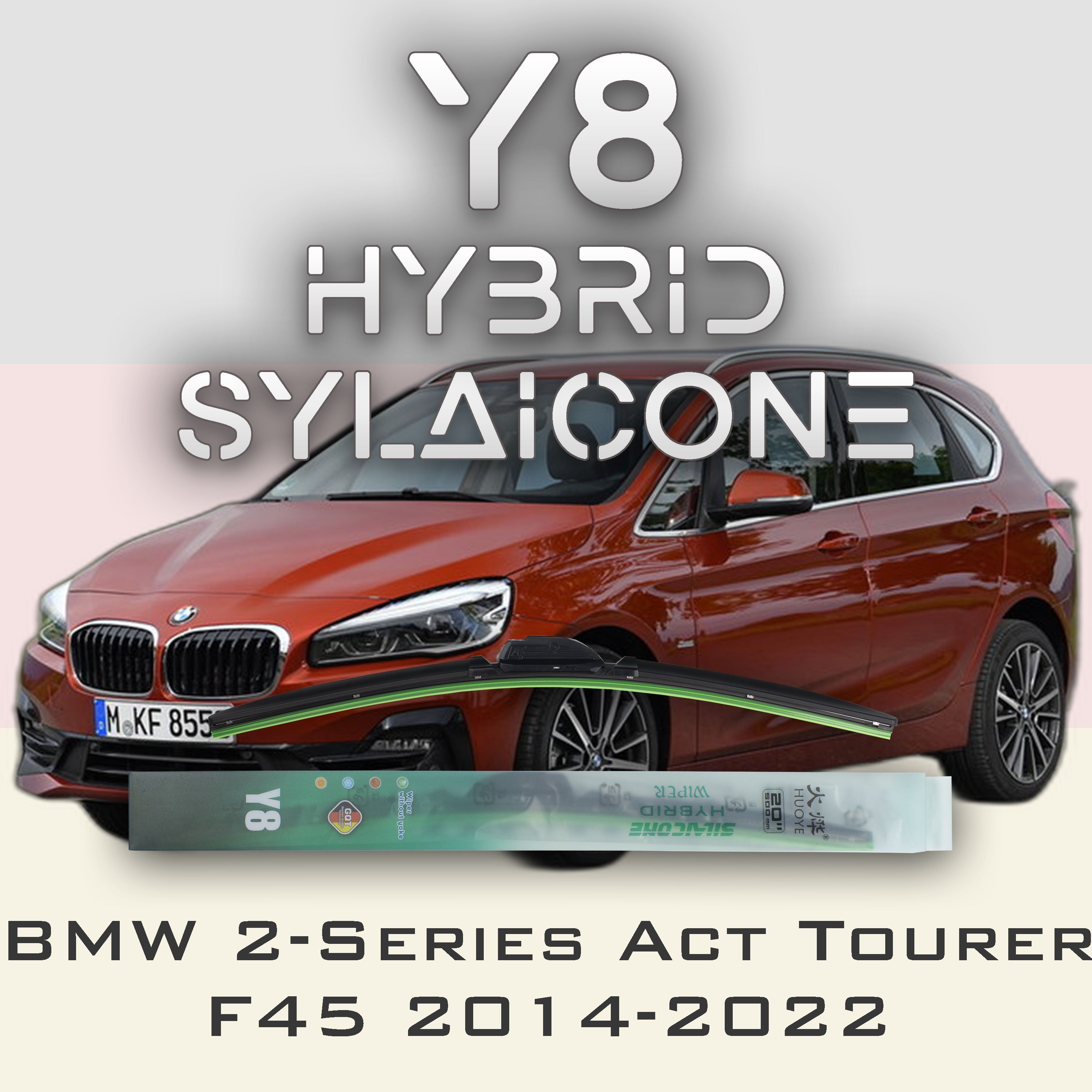 

Комплект щеток стеклоочистителя HUOYE Y8-BMW 2-Series Active Tourer F45 2014-2022, Y8
