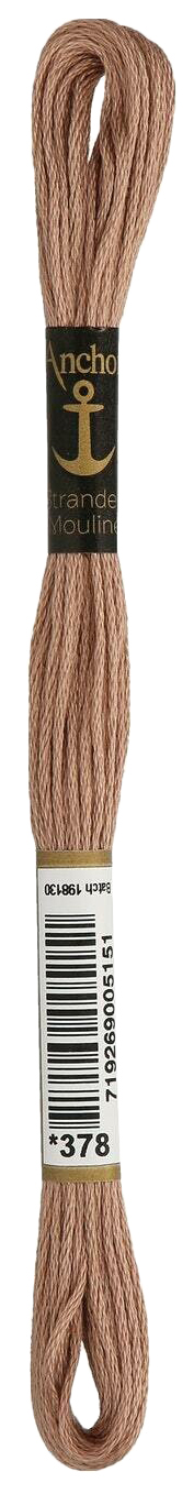 

Нитки мулине Anchor Stranded Cotton 4635000-00378 8 м коричневый, Разноцветный
