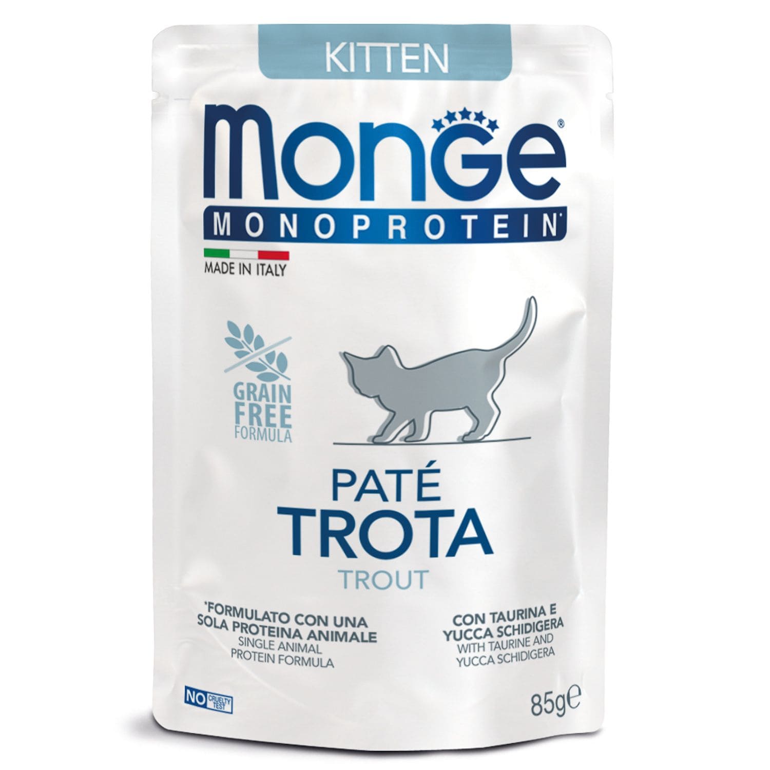 фото Влажный корм для котят monge monoprotein , форель, 85г