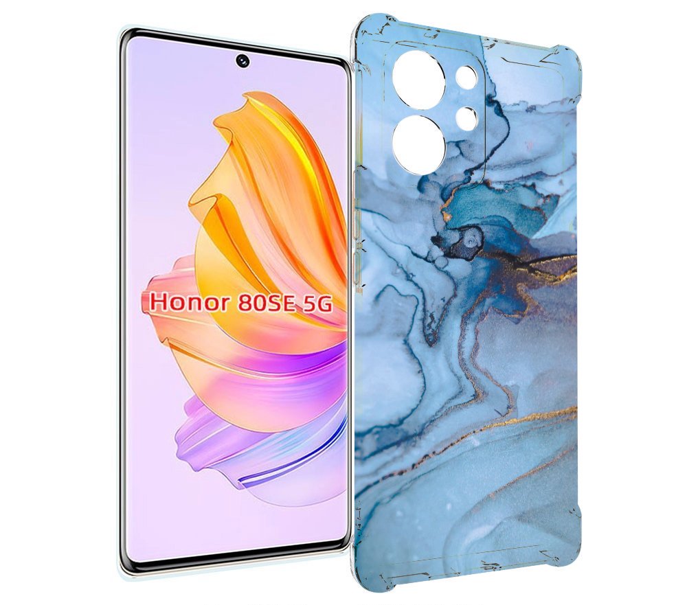 

Чехол MyPads голубой мрамор для Honor 80 SE, Прозрачный, Tocco
