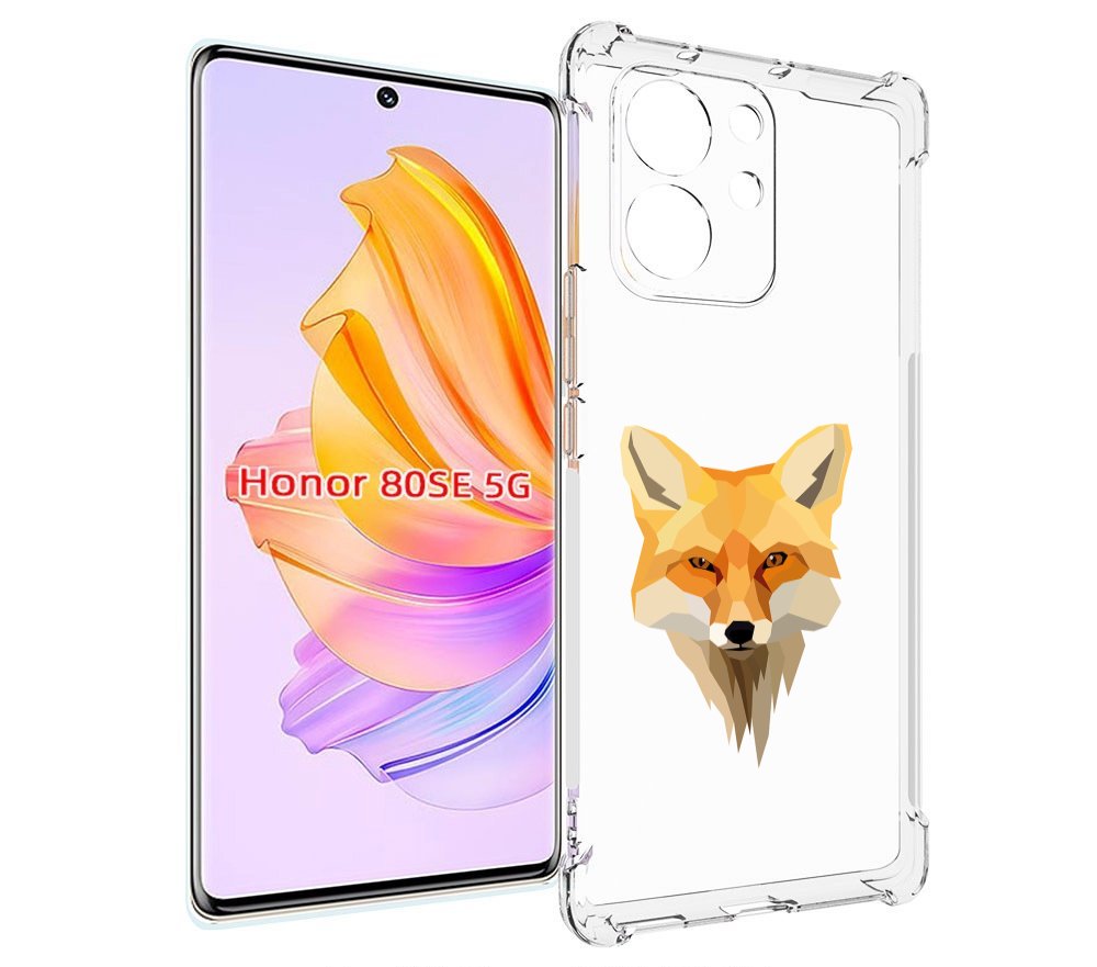 

Чехол MyPads голова-лисы для Honor 80 SE, Прозрачный, Tocco