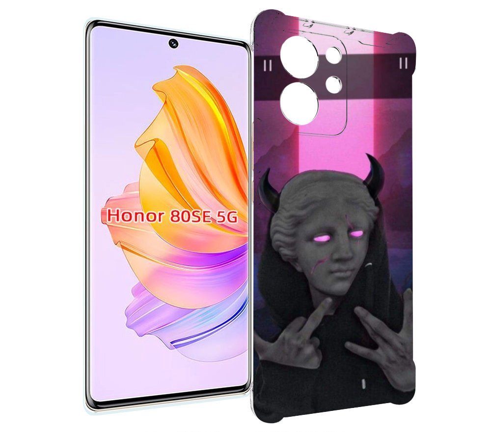 

Чехол MyPads глитч-статуя для Honor 80 SE, Прозрачный, Tocco
