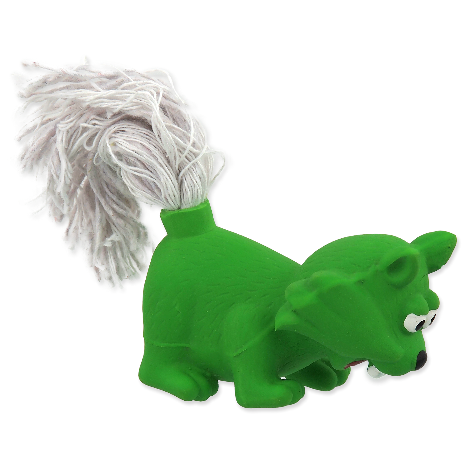 Игрушка-пищалка для собак Dog Fantasy мини-Белка, зеленый, 7 см