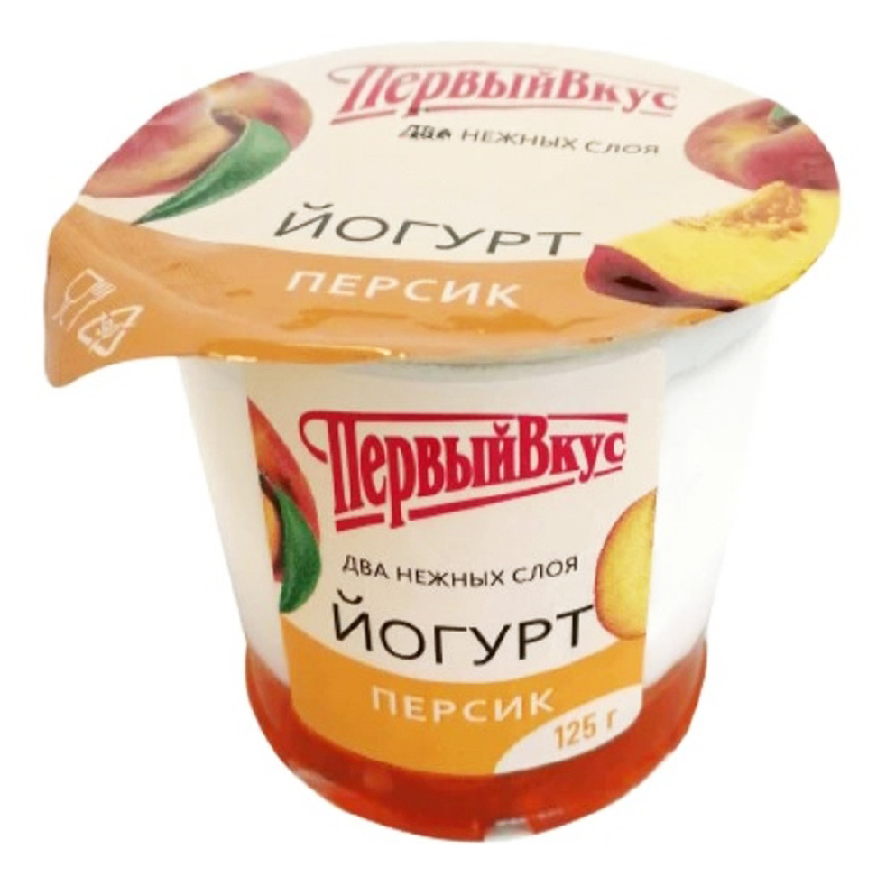 

Йогурт Первый вкус персик 6% БЗМЖ 125 г