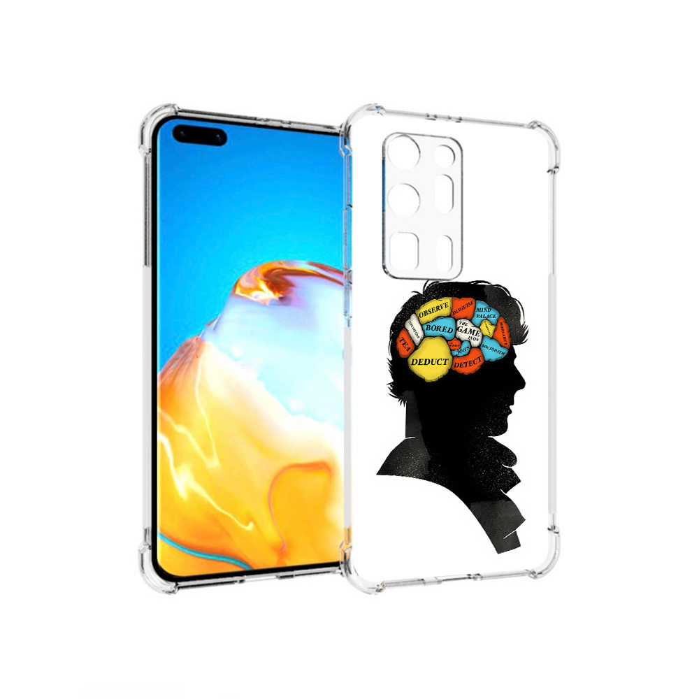 

Чехол MyPads Tocco для Huawei P40 Pro+ темный рисунок, Прозрачный, Tocco