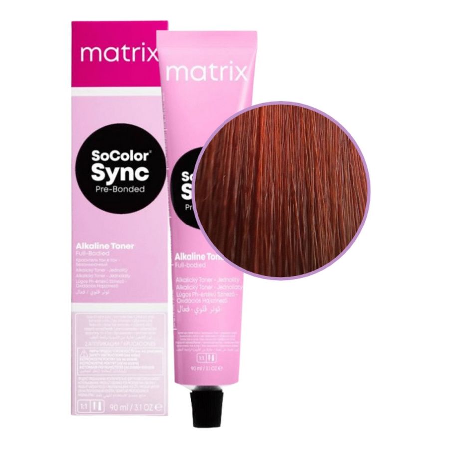 Краска Matrix SoColor Sync 6RC+ темный блондин красно-медный+  90мл