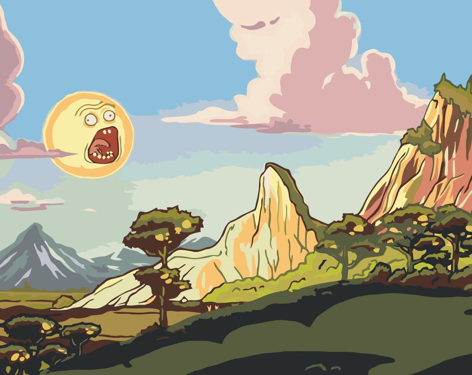 

Картина по номерам «Рик и Морти: Восход Солнца», rickmorty-013, Рик и Морти: Восход Солнца