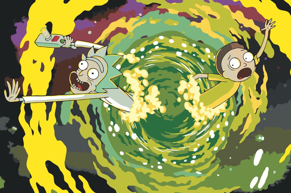 

Картина по номерам «Рик и Морти: Портал», rickmorty-010, Рик и Морти: Портал